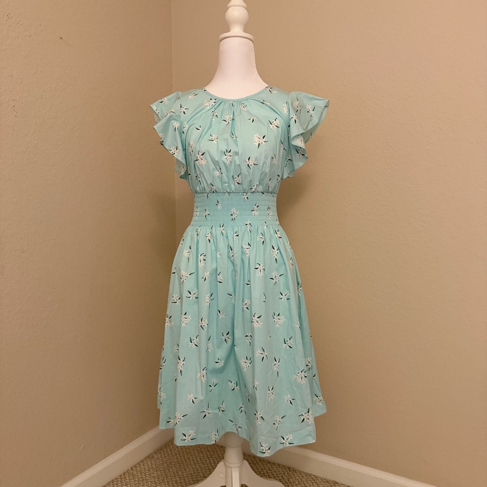 Kate Spade Light Blue Floral Kids Dress